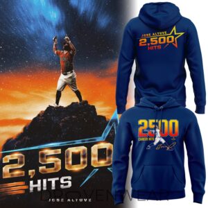 Limited Edition Jose Altuve 2500 Career Hits Navy Fan Hoodie