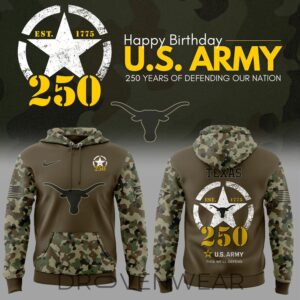 Texas Longhorns U.S. Army 250th Celebration Graphic Hoodie