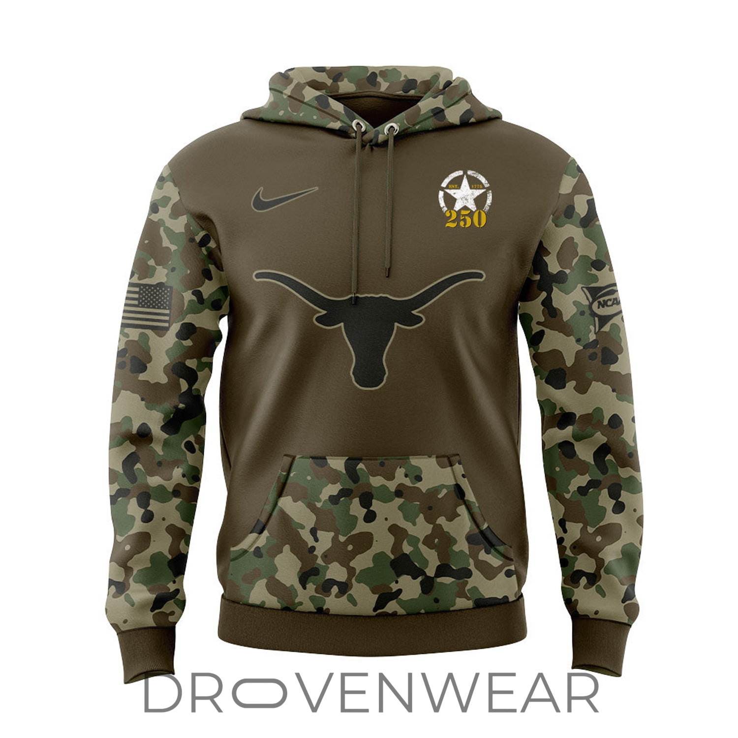 Texas Longhorns U.S. Army 250th Celebration Graphic Hoodie Texas Longhorns U.S. Army 250th Celebration Graphic Hoodie