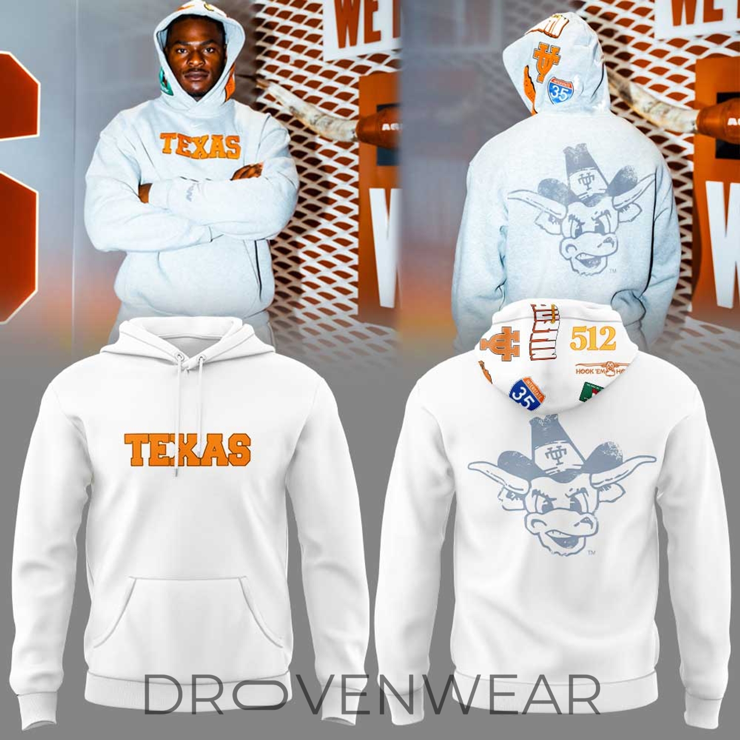 Texas Longhorns Limited Edition Custom Solo Fleece Hoodie Texas Longhorns Limited Edition Custom Solo Fleece Hoodie