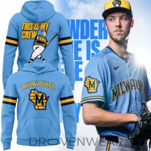 Milwaukee Brewers 2026 Powder Blue Official Fan Hoodie