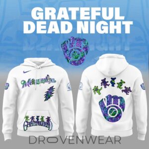 Milwaukee Brewers Grateful Dead Night Graphic Hoodie