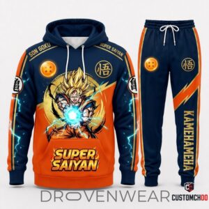 Son Goku Ultra Instinct Anime Tracksuit Set – Hoodie & Jogger Pants