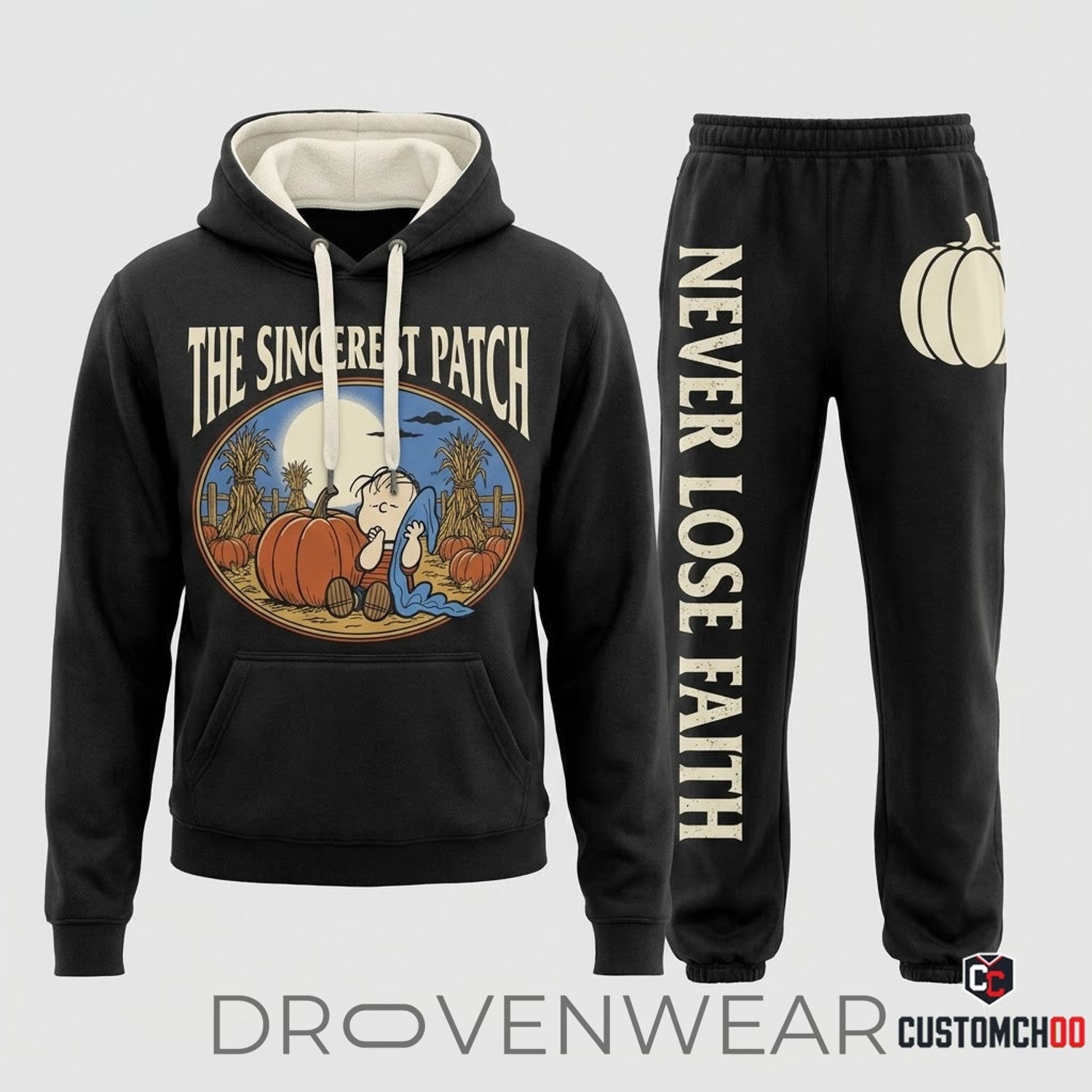 It’s The Great Pumpkin Charlie Brown Vintage Halloween Hoodie & Pants Set It’s The Great Pumpkin Charlie Brown Vintage Halloween Hoodie & Pants Set
