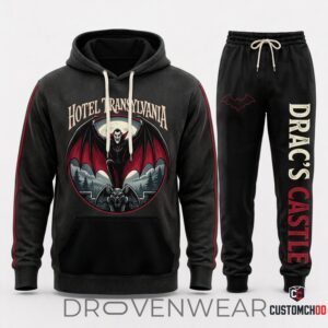 Hotel Transylvania Spooky Monsters Vintage Cartoon Hoodie & Pants Set