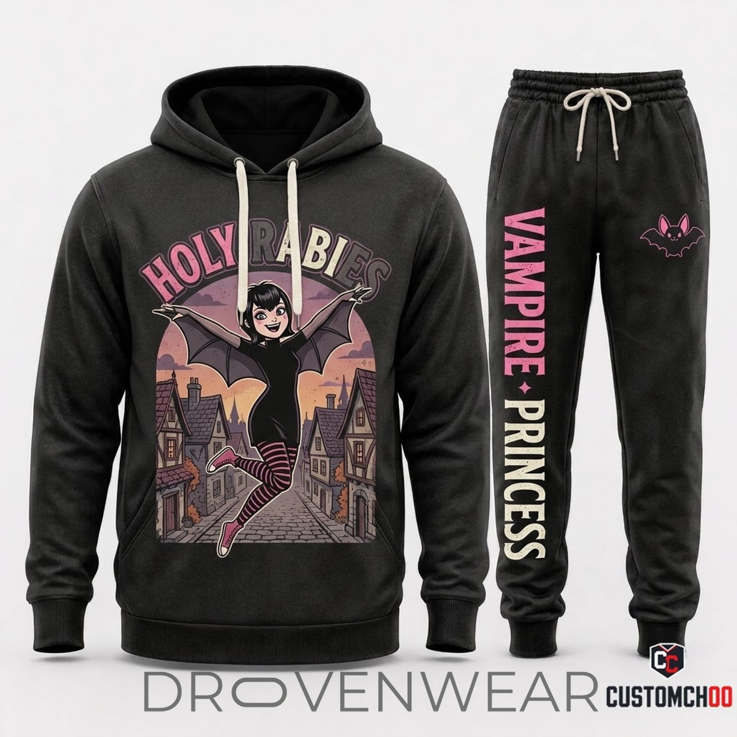 Hotel Transylvania Spooky Monsters Vintage Cartoon Hoodie & Pants Set Hotel Transylvania Spooky Monsters Vintage Cartoon Hoodie & Pants Set