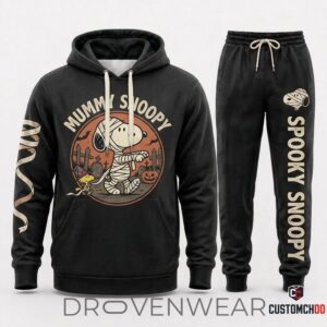 Snoopy Woodstock Halloween Squad Vintage Streetwear Hoodie Pants Set 2 1.jpg