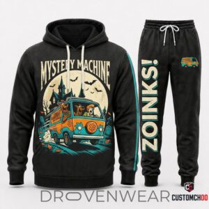 Scooby-Doo Mystery Inc Vintage Halloween Streetwear Hoodie & Pants Set