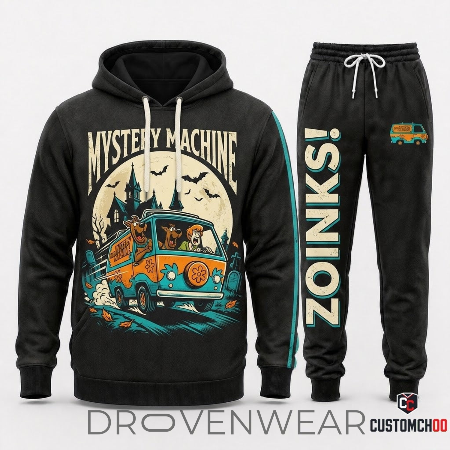 Scooby-Doo Mystery Inc Vintage Halloween Streetwear Hoodie & Pants Set Scooby-Doo Mystery Inc Vintage Halloween Streetwear Hoodie & Pants Set