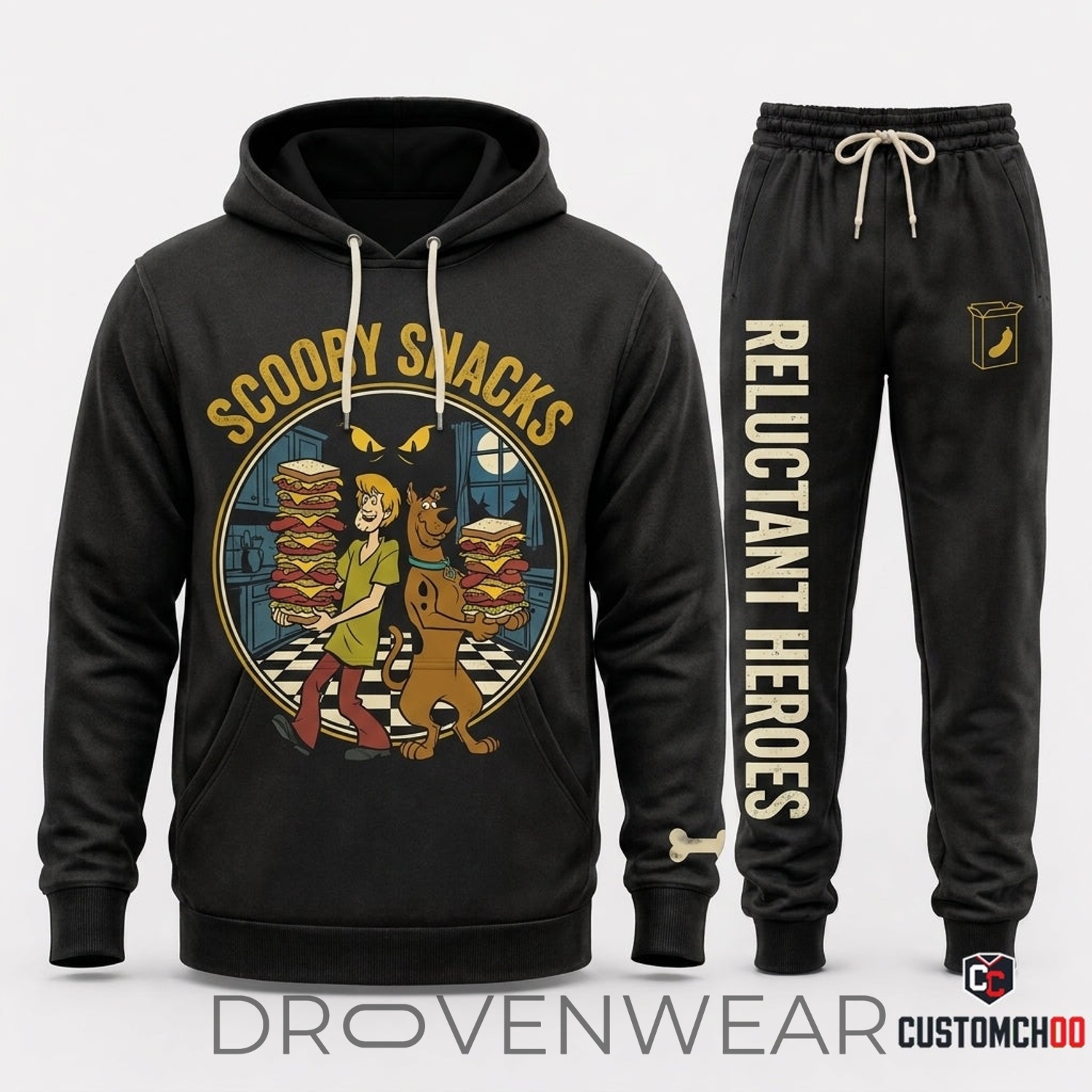 Scooby-Doo Mystery Inc Vintage Halloween Streetwear Hoodie & Pants Set Scooby-Doo Mystery Inc Vintage Halloween Streetwear Hoodie & Pants Set