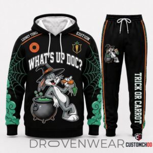 Looney Tunes Spooky Halloween Graphic Tracksuit Hoodie Set