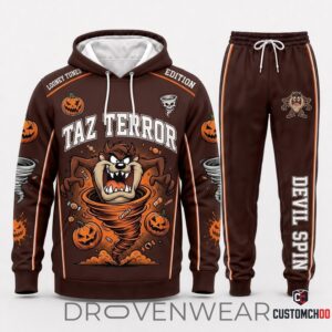 Looney Tunes Spooky Halloween Graphic Tracksuit Hoodie Set 4 1.jpg
