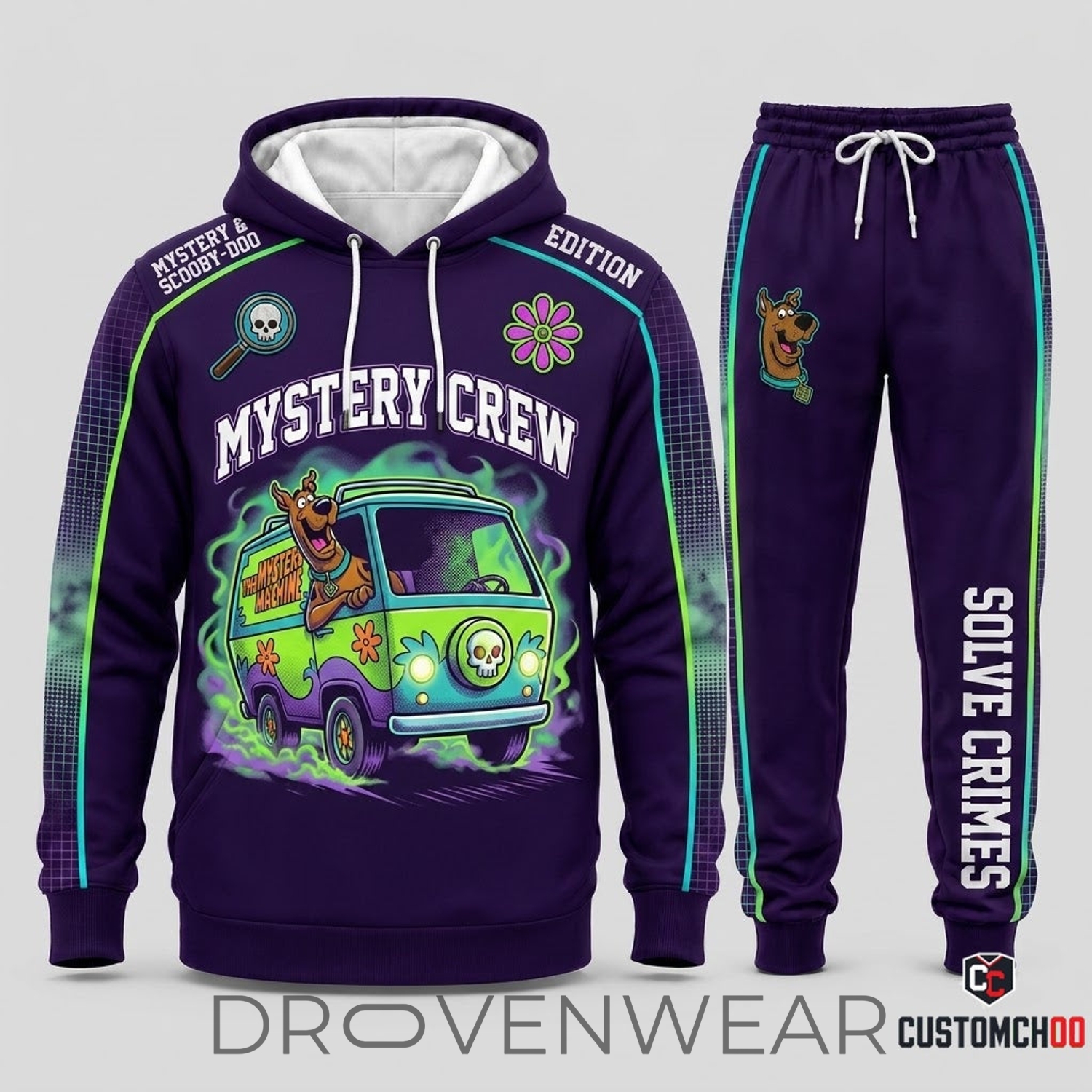 Scooby-Doo & Spooky Cartoons Halloween Graphic Tracksuit Set Scooby-Doo & Spooky Cartoons Halloween Graphic Tracksuit Set
