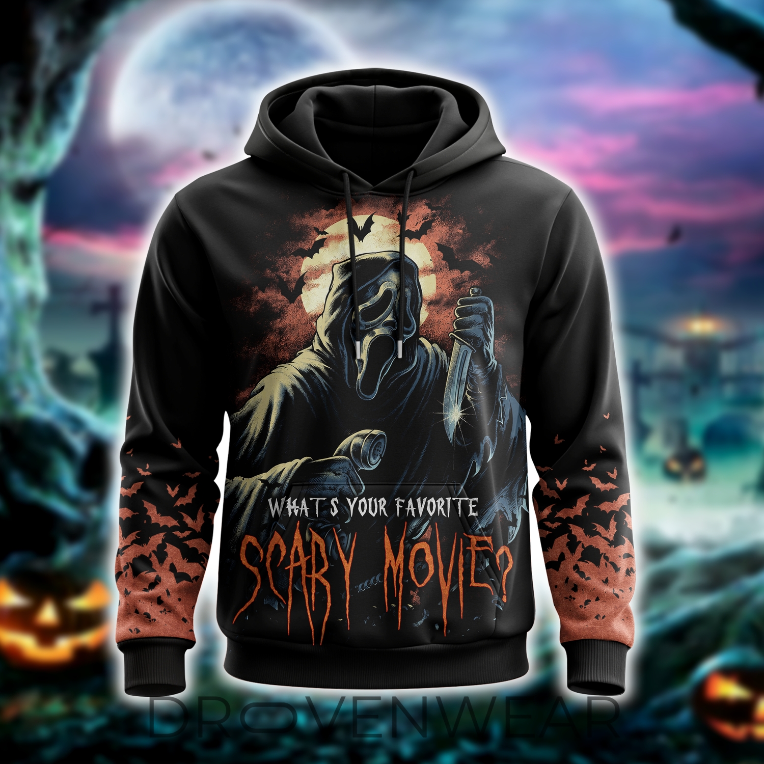 Halloween Ghost Mask Horror Graphic Hoodie – Spooky Season Scary Movie Gift Halloween Ghost Mask Horror Graphic Hoodie – Spooky Season Scary Movie Gift