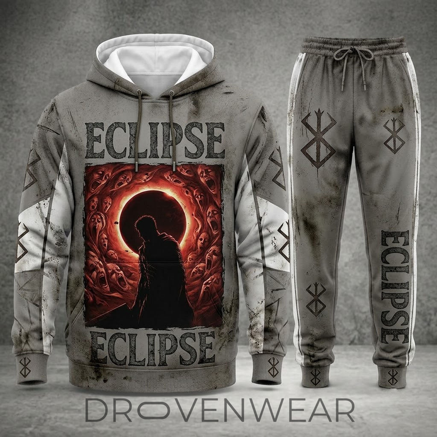 Limited Edition Black Swordsman Dark Fantasy Set – Hoodie & Sweatpants Outfit Limited Edition Black Swordsman Dark Fantasy Set – Hoodie & Sweatpants Outfit