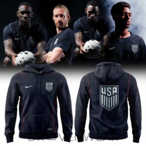 USMNT 2026 Personalized Stripes Match Black Hoodie