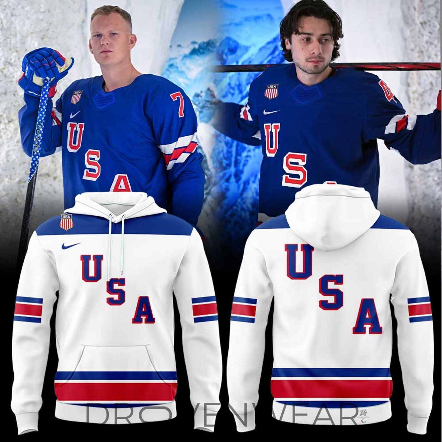 USA Hockey Unveils 2026 Winter Olympics Official Combo Hoodie USA Hockey Unveils 2026 Winter Olympics Official Combo Hoodie