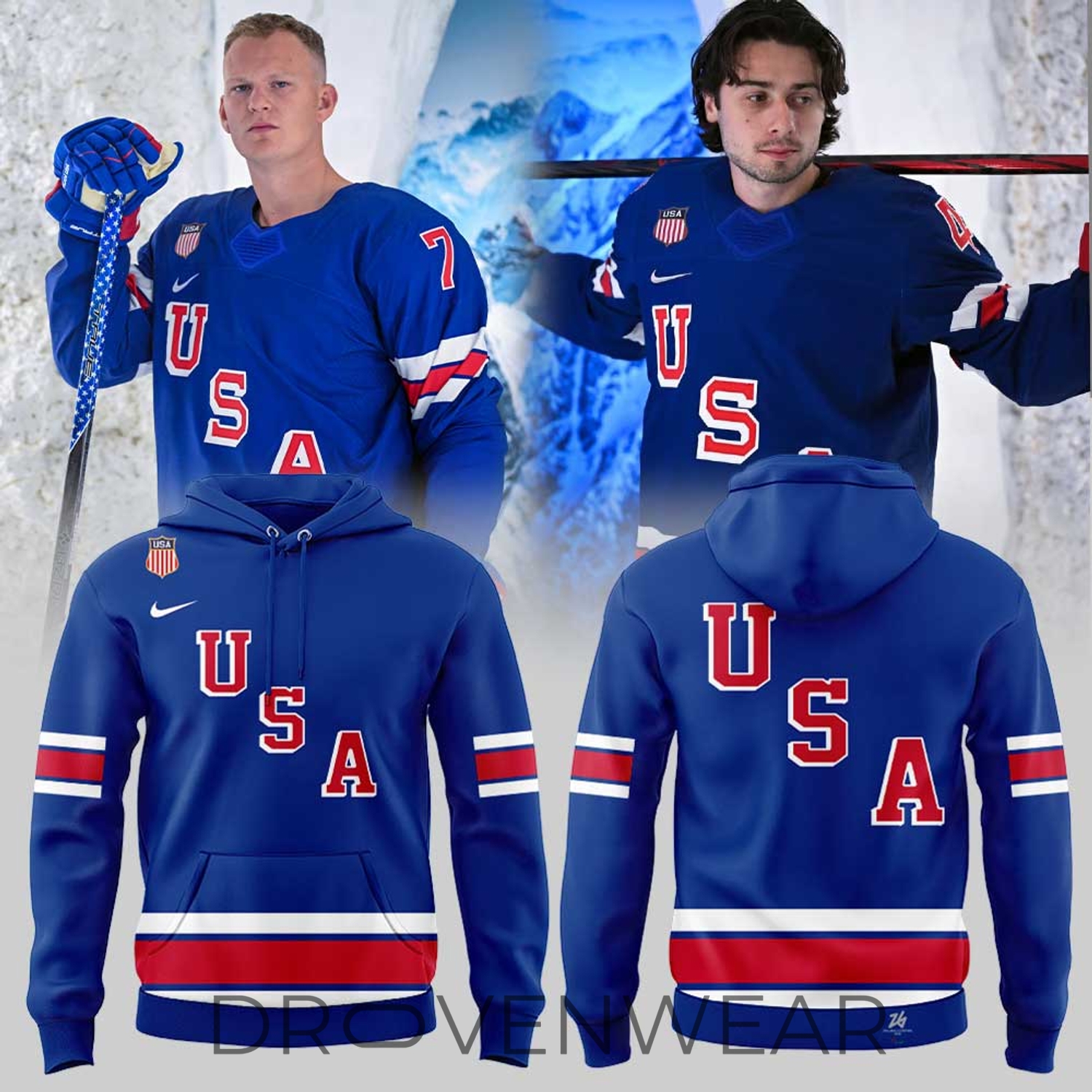 USA Hockey Unveils 2026 Winter Olympics Official Combo Hoodie USA Hockey Unveils 2026 Winter Olympics Official Combo Hoodie