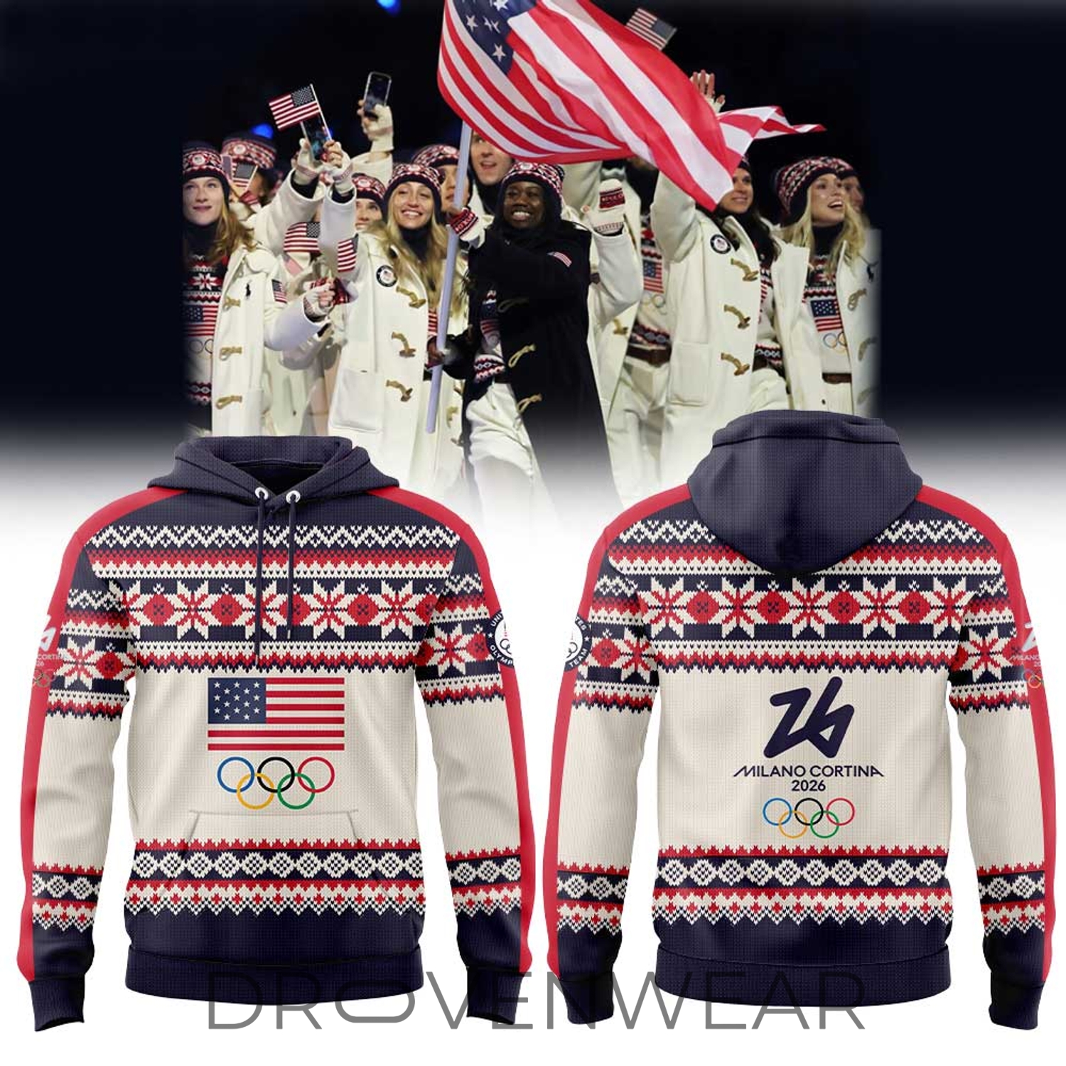 Team USA 2026 Olympic Winter Games Milano Cortina Collection Hoodie Team USA 2026 Olympic Winter Games Milano Cortina Collection Hoodie