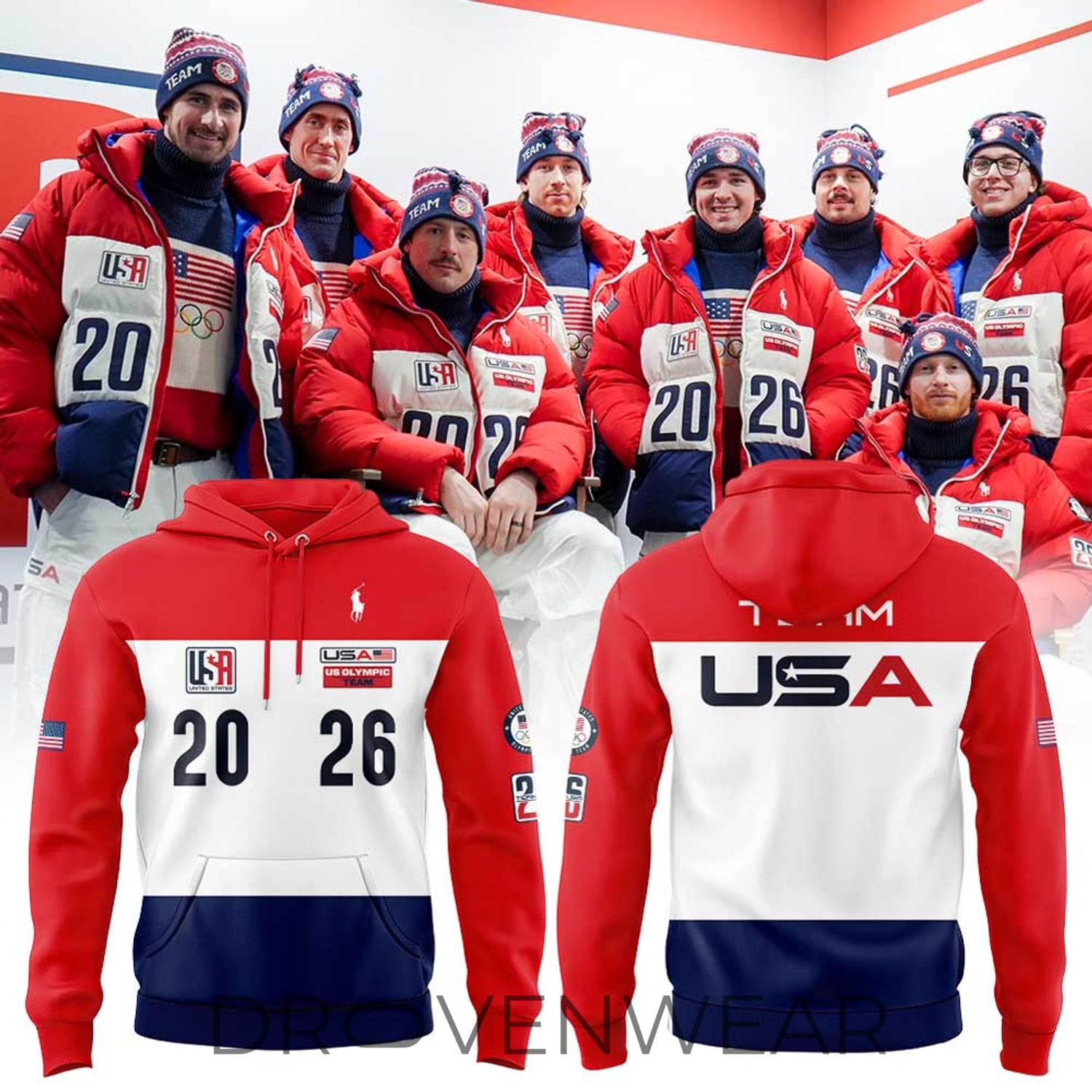 Team USA 2026 Olympic Winter Games Milano Cortina Collection Hoodie Team USA 2026 Olympic Winter Games Milano Cortina Collection Hoodie