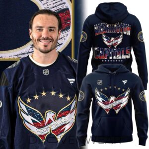 Washington Capitals America 250th Anniversary Screaming Eagle Pullover Hoodie – Navy