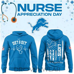 Detroit Football Nurse Appreciation Hoodie