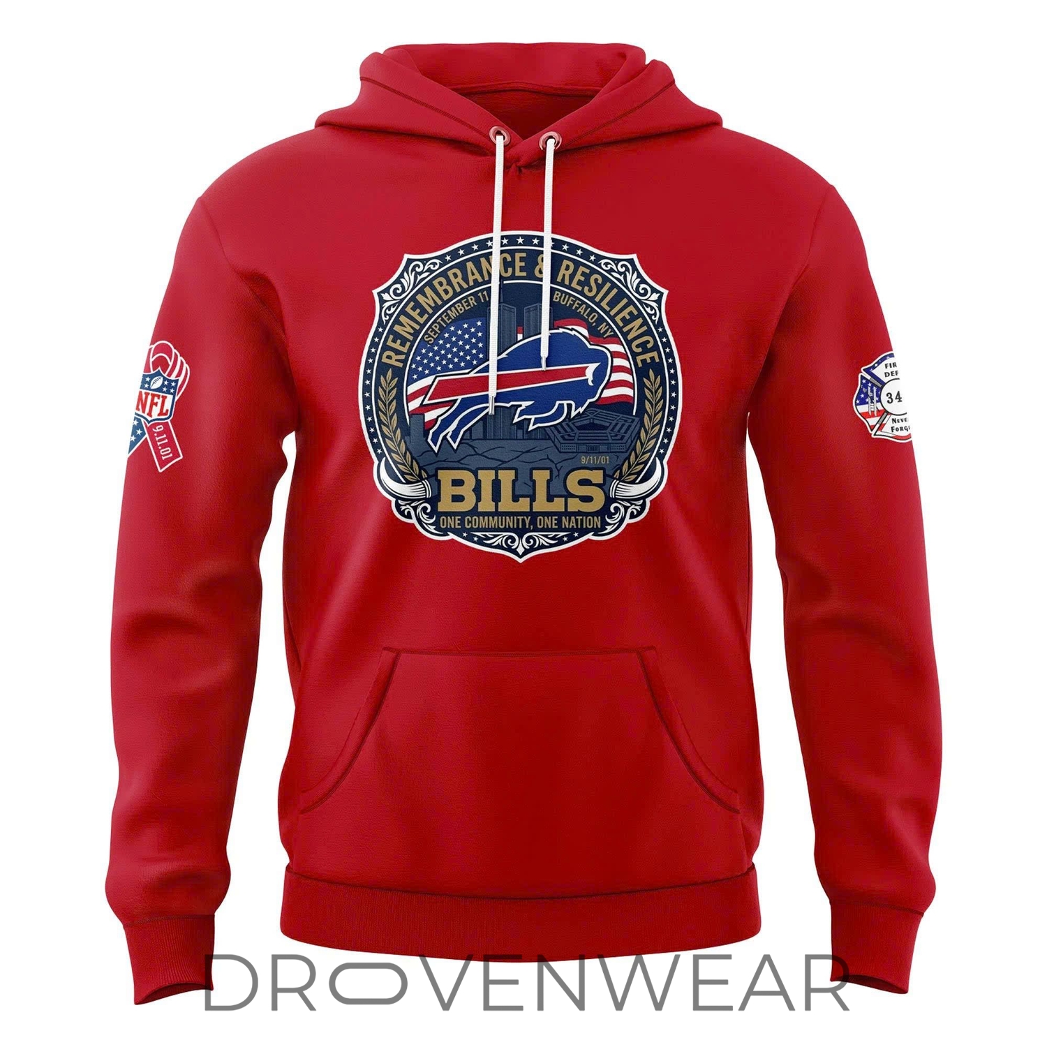 Unisex Red Buffalo Bills Football 9/11/01 Never Forget Special Hoodie Unisex Red Buffalo Bills Football 9/11/01 Never Forget Special Hoodie
