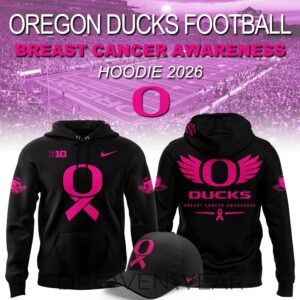 Oregon Ducks Football Breast Cancer Awareness Hoodie