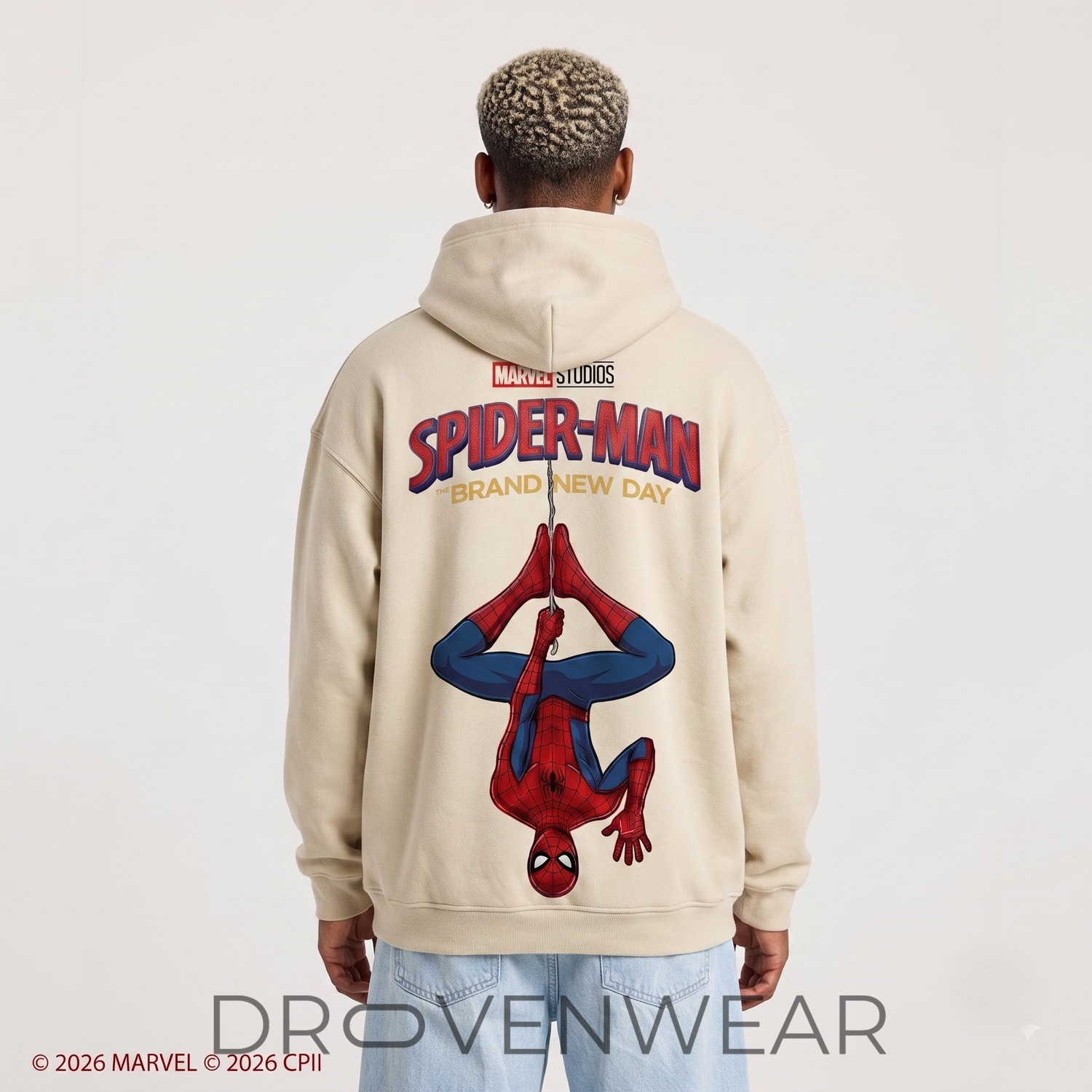 Comic Web Hero Inspired Back Print Hoodie — Spiderman Superhero Fan Streetwear Gift Comic Web Hero Inspired Back Print Hoodie — Spiderman Superhero Fan Streetwear Gift