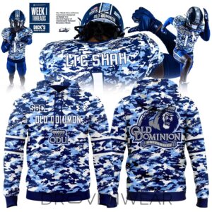 Odu Football 2026 Blue Camo Graphic Hoodie