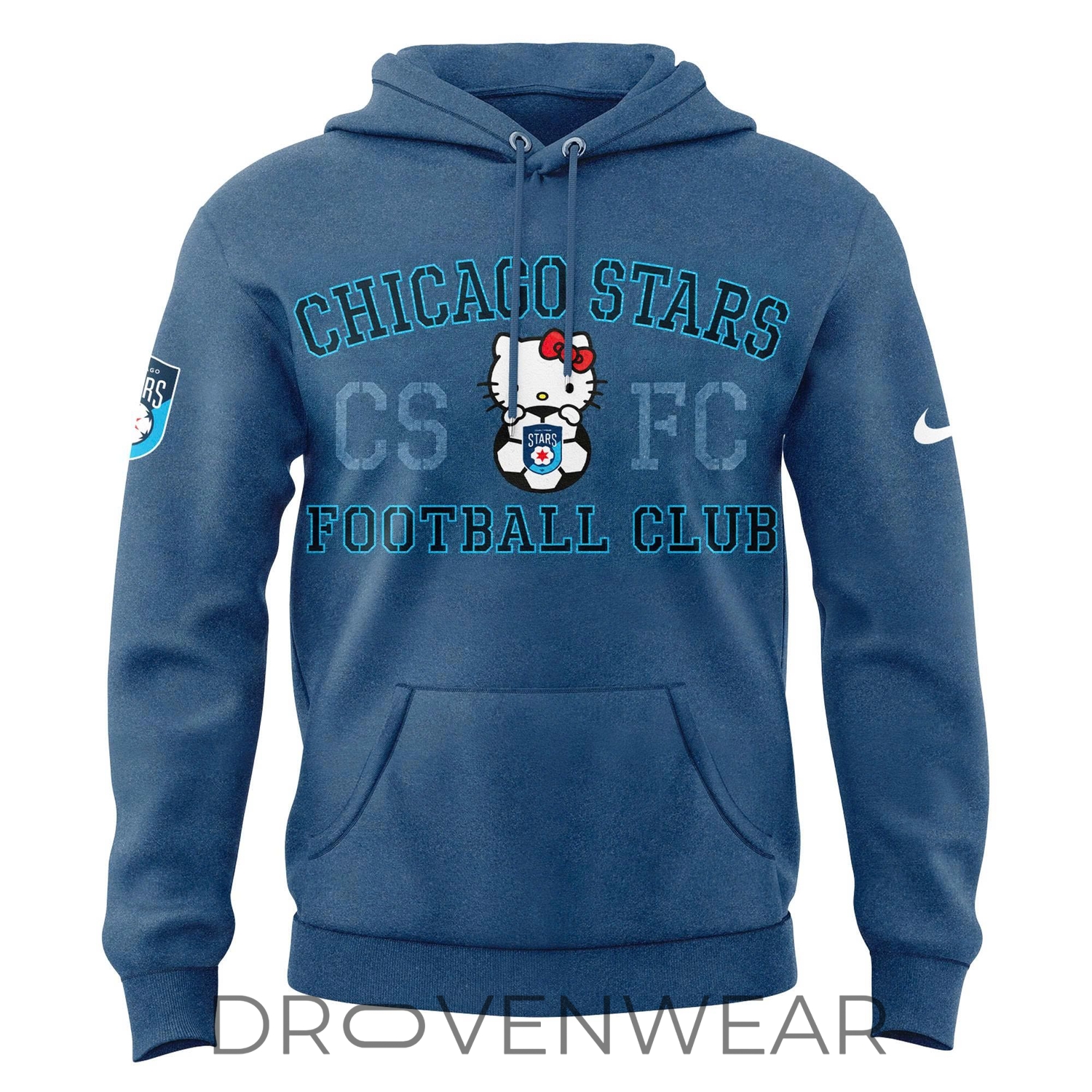 Unisex Chicago Stars Football Club Hoodie – Sanrio Cute Hello Kitty Back Print Fleece Sportswear For Men And Women Unisex Chicago Stars Football Club Hoodie – Sanrio Cute Hello Kitty Back Print Fleece Sportswear For Men And Women
