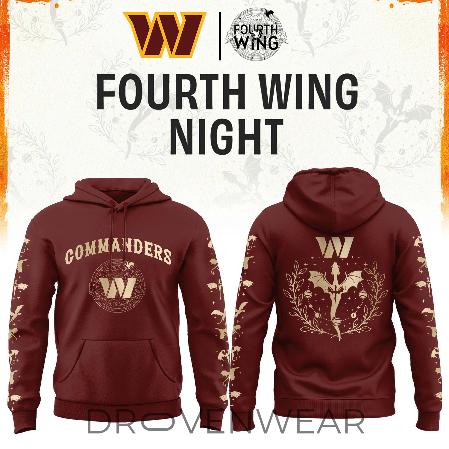 2026 Washington Football X Dragon Wing Fantasy Night Limited Edition Hoodie | Jogger | Cap V2 2026 Washington Football X Dragon Wing Fantasy Night Limited Edition Hoodie | Jogger | Cap V2