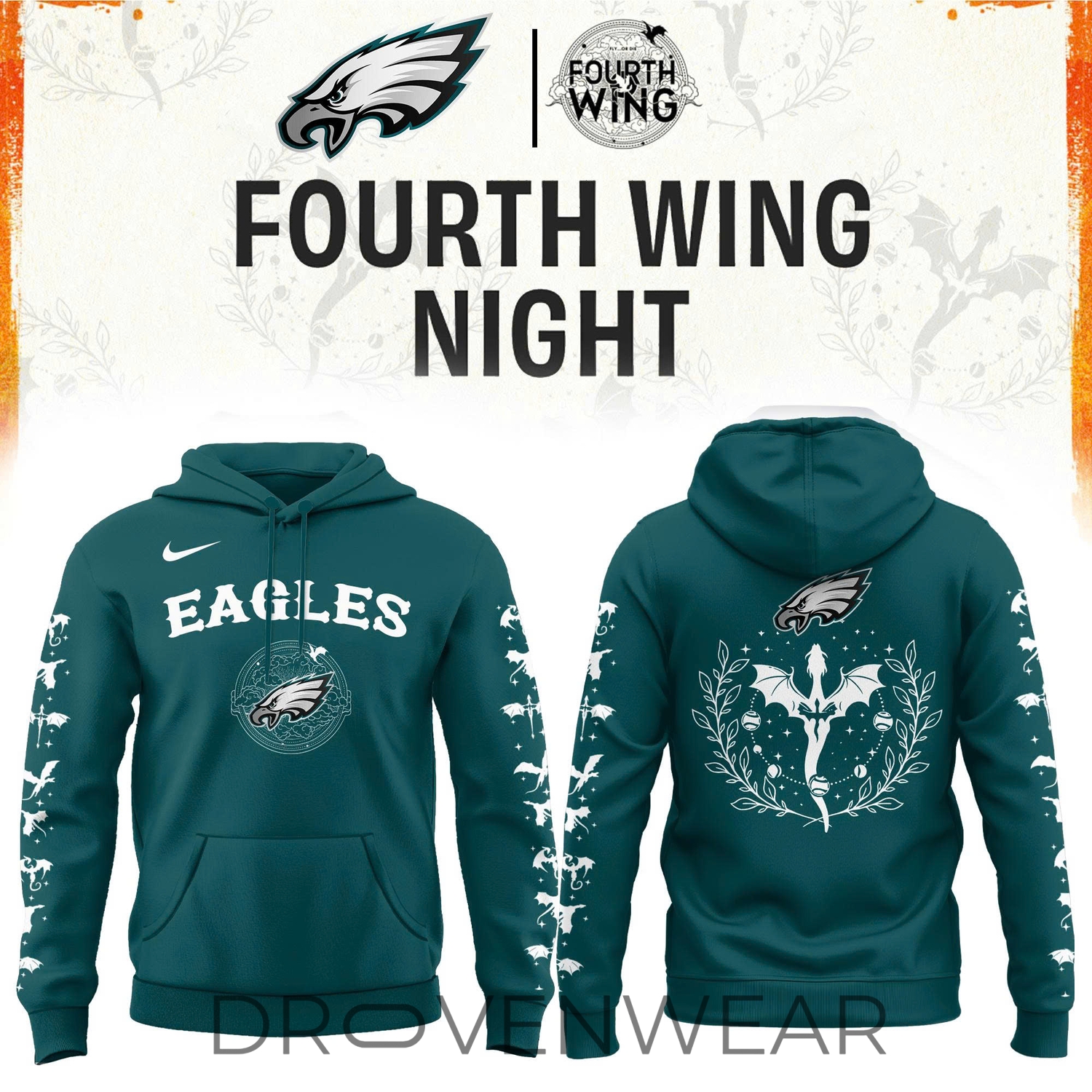 2026 Philadelphia Football X Dragon Wing Fantasy Night Limited Edition Hoodie | Jogger | Cap 2026 Philadelphia Football X Dragon Wing Fantasy Night Limited Edition Hoodie | Jogger | Cap