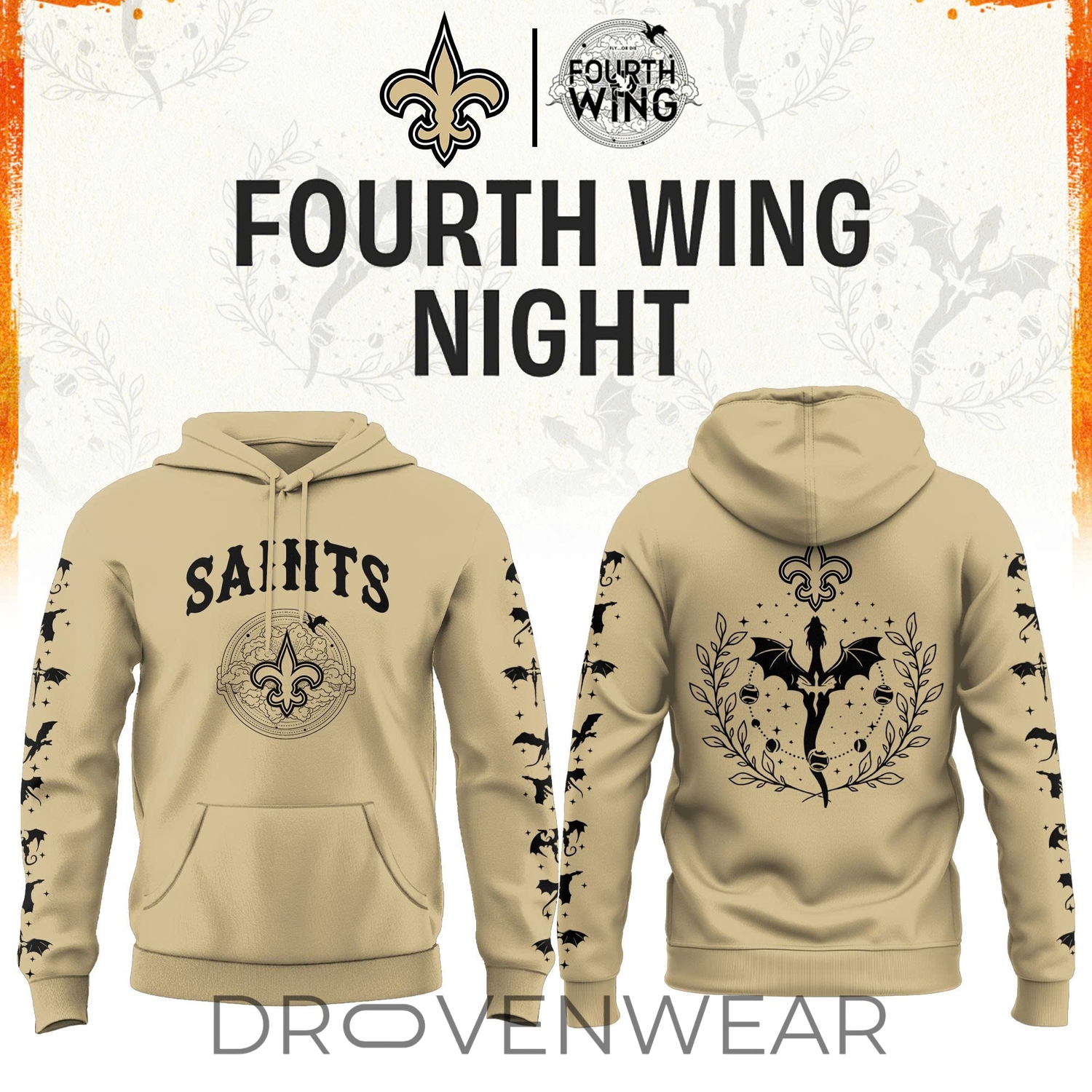 2026 New Orleans Football X Dragon Wing Fantasy Night Limited Edition Hoodie | Jogger | Cap V2 2026 New Orleans Football X Dragon Wing Fantasy Night Limited Edition Hoodie | Jogger | Cap V2