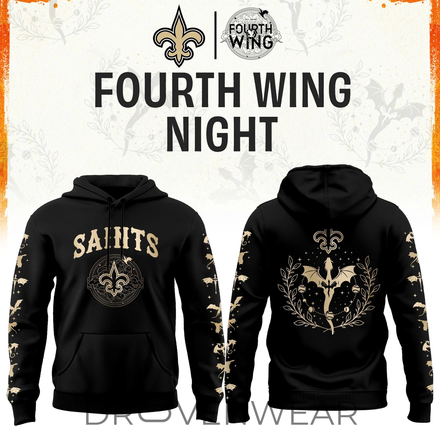 2026 New Orleans Football X Dragon Wing Fantasy Night Limited Edition Hoodie | Jogger | Cap 2026 New Orleans Football X Dragon Wing Fantasy Night Limited Edition Hoodie | Jogger | Cap