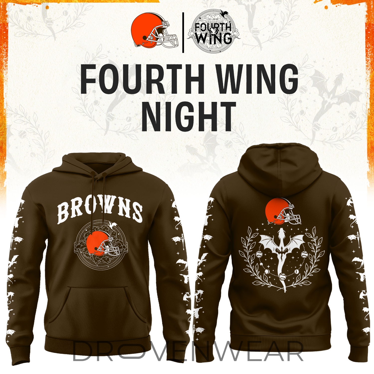 2026 Cleveland Football X Dragon Wing Fantasy Night Limited Edition Hoodie | Jogger | Cap 2026 Cleveland Football X Dragon Wing Fantasy Night Limited Edition Hoodie | Jogger | Cap