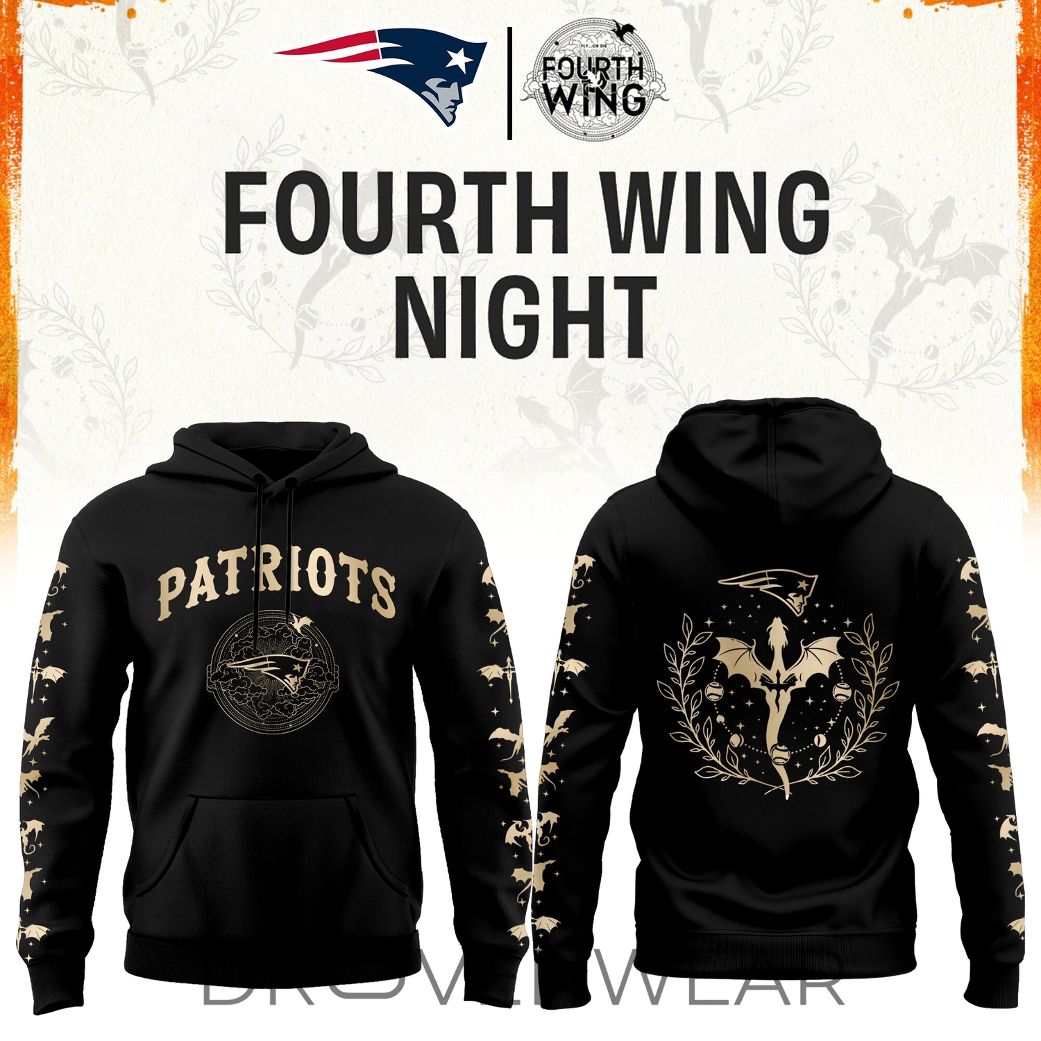2026 New England Football X Dragon Wing Fantasy Night Limited Edition Hoodie | Jogger | Cap 2026 New England Football X Dragon Wing Fantasy Night Limited Edition Hoodie | Jogger | Cap