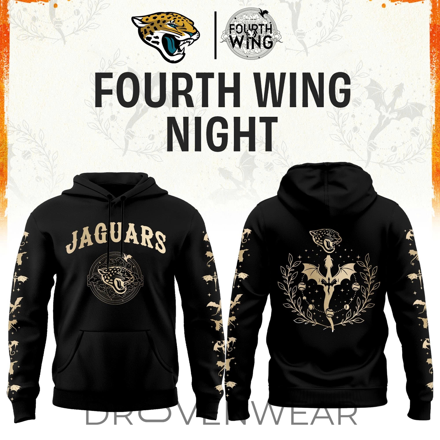 2026 Jacksonville Football X Dragon Wing Fantasy Night Night Limited Edition Hoodie | Jogger | Cap 2026 Jacksonville Football X Dragon Wing Fantasy Night Night Limited Edition Hoodie | Jogger | Cap
