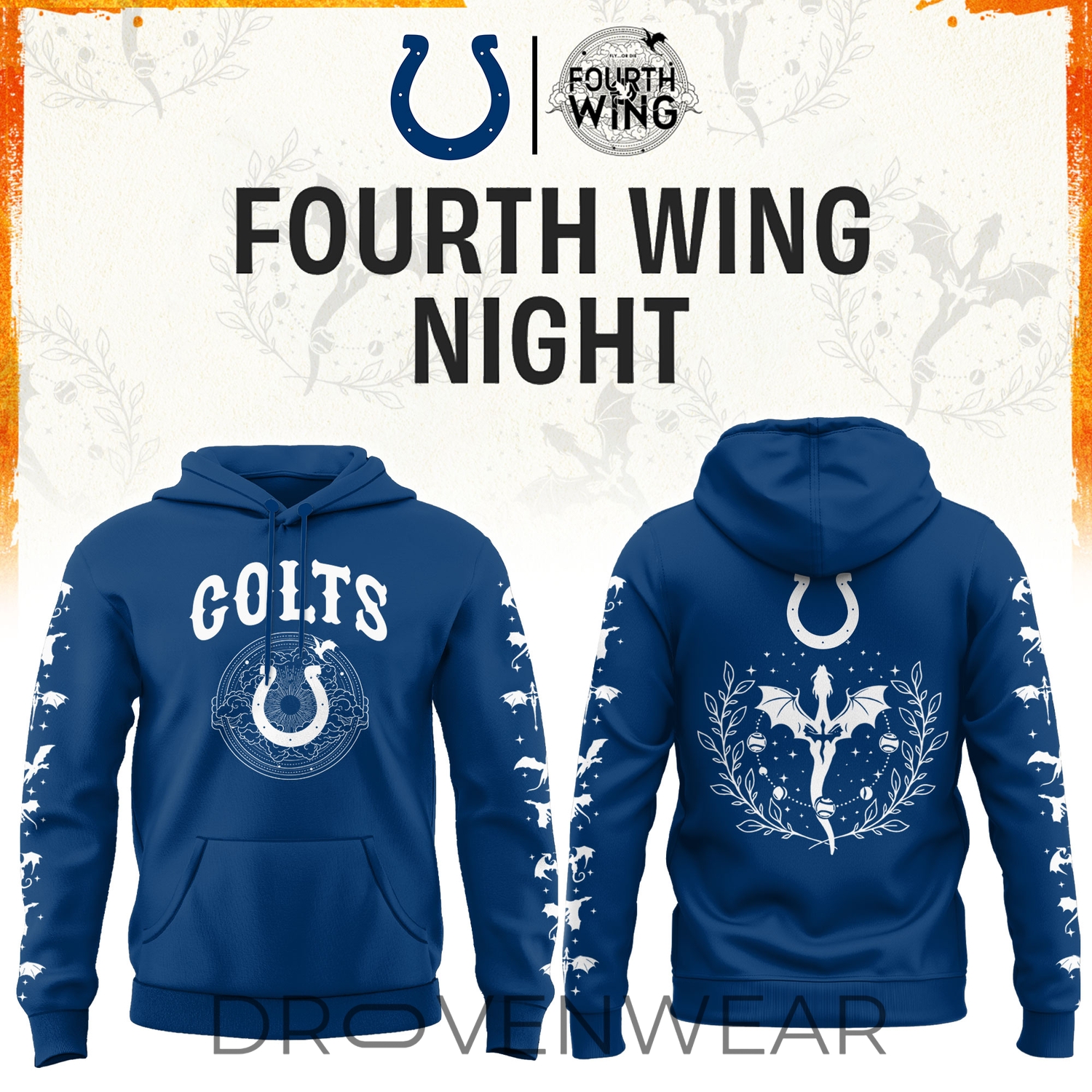 2026 Indianapolis Football X Dragon Wing Fantasy Night Night Limited Edition Hoodie | Jogger | Cap V2 2026 Indianapolis Football X Dragon Wing Fantasy Night Night Limited Edition Hoodie | Jogger | Cap V2