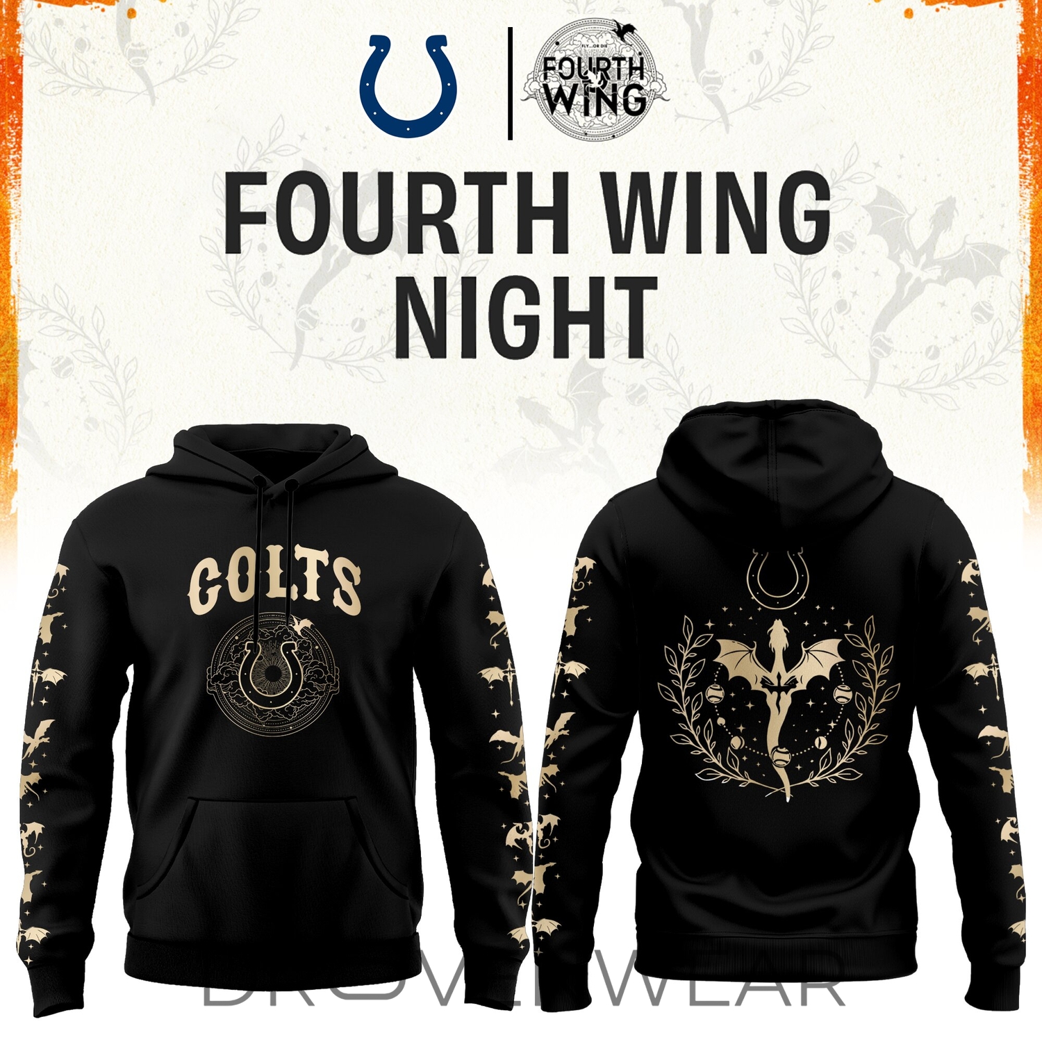 2026 Indianapolis Football X Dragon Wing Fantasy Night Night Limited Edition Hoodie | Jogger | Cap 2026 Indianapolis Football X Dragon Wing Fantasy Night Night Limited Edition Hoodie | Jogger | Cap