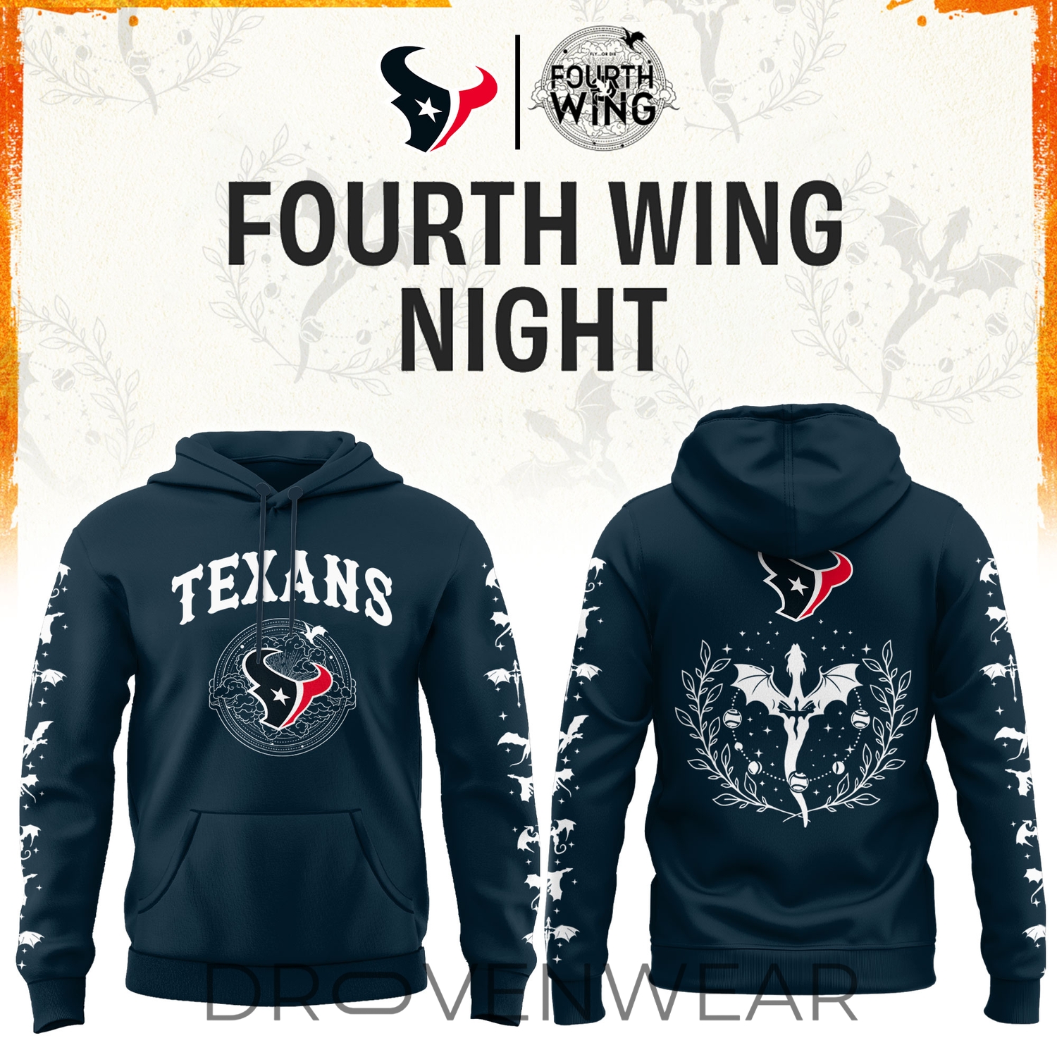 2026 Houston Football X Dragon Wing Fantasy Night Night Limited Edition Hoodie | Jogger | Cap V2 2026 Houston Football X Dragon Wing Fantasy Night Night Limited Edition Hoodie | Jogger | Cap V2