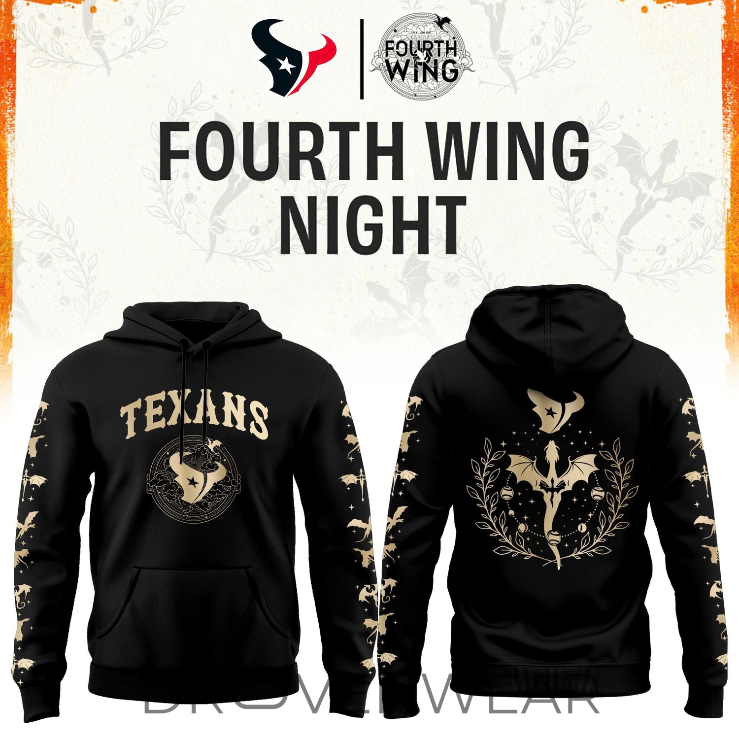 2026 Houston Football X Dragon Wing Fantasy Night Night Limited Edition Hoodie | Jogger | Cap 2026 Houston Football X Dragon Wing Fantasy Night Night Limited Edition Hoodie | Jogger | Cap