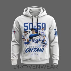Shohei Ohtani 50-50 Los Angeles Baseball Fan Hoodie Dodgers Inspired MLB Apparel Ver2