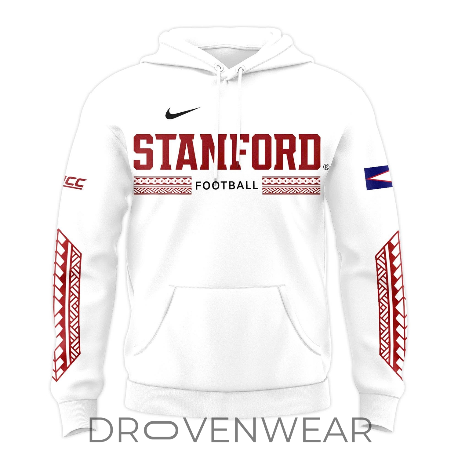 Stanford Football Coach Pritchard 2026 Hoodie White Stanford Football Coach Pritchard 2026 Hoodie White