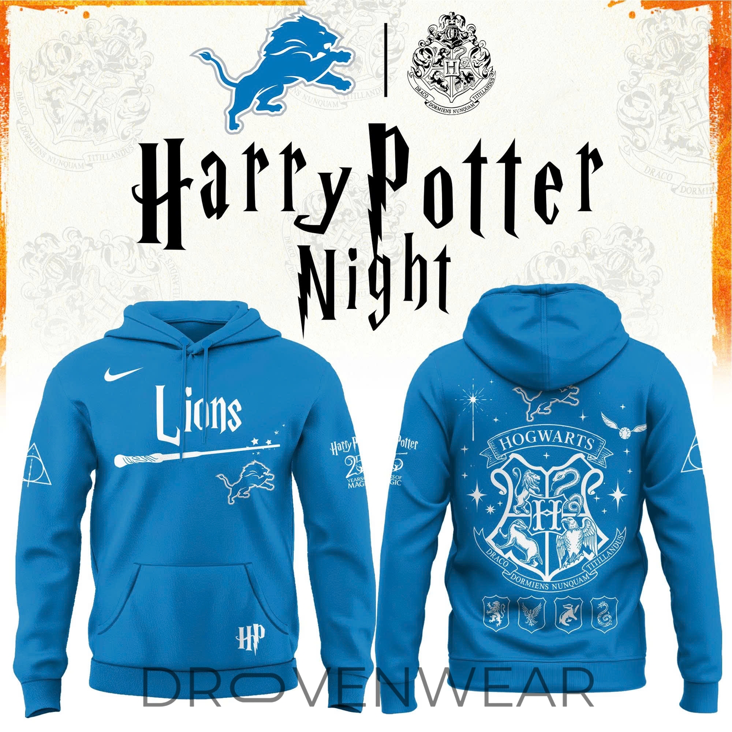 Detroit Lions Harry Potter 25th Anniversary 2026 Collector Edition Hoodie Detroit Lions Harry Potter 25th Anniversary 2026 Collector Edition Hoodie