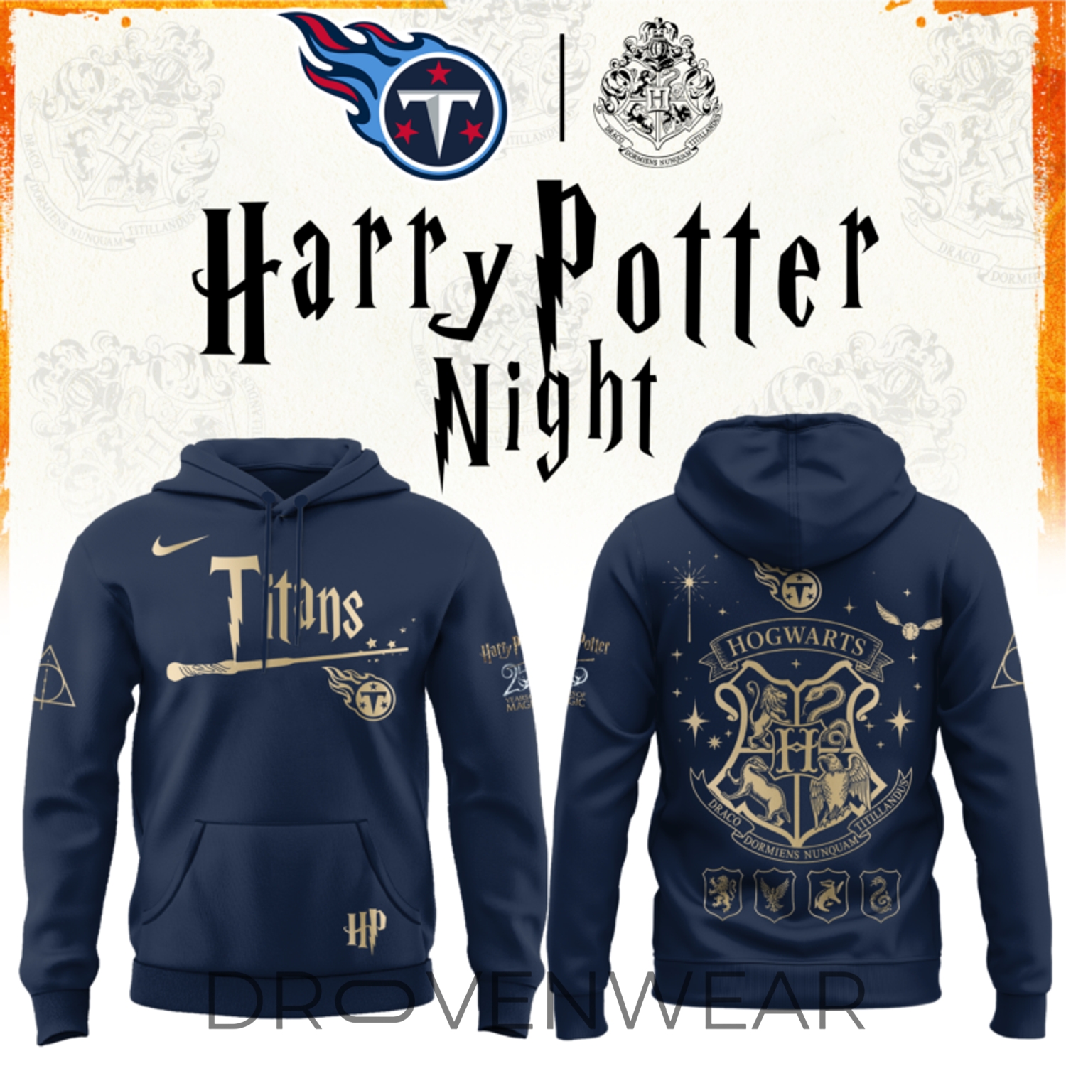 Tennessee Titans 2026 Harry Potter 25 Years Celebration Alternate Design Hoodie Tennessee Titans 2026 Harry Potter 25 Years Celebration Alternate Design Hoodie