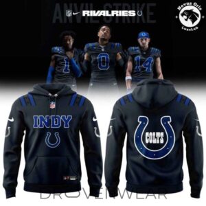 Indianapolis Colts 2026 Rivalries Anvil Strike Graphic Fan Hoodie