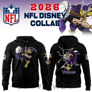 Disney X Minnesota Vikings Collaboration Graphic Limited Edition Hoodie Ver2