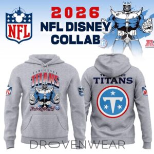 Limited Edition Disney X Titans Collaboration Graphic Hoodie Gray