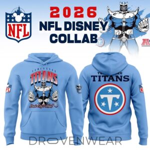 Limited Edition Disney X Titans Collaboration Graphic Hoodie Blue